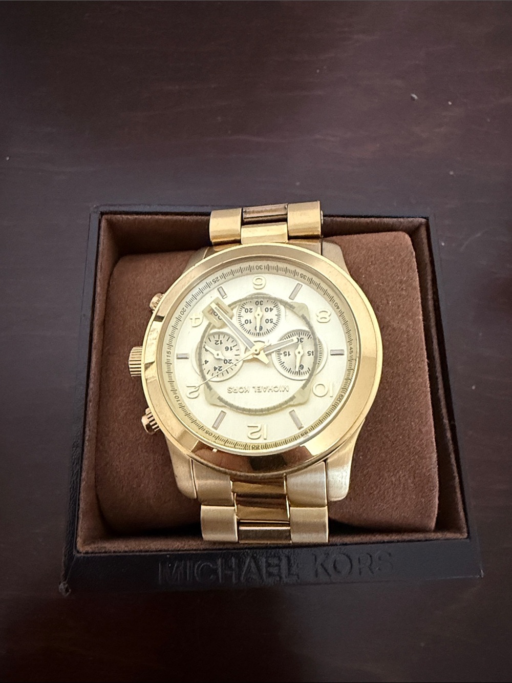 Michael Kors Gold Tone Stainless Steel Chronograph Watch